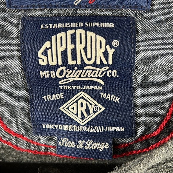 Superdry Men's Grey Long Sleeve Henley Top - Picture 3 of 11